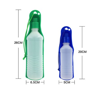 250ml 500ml portable plastic dog drink bottle and bowl