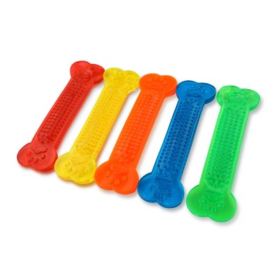 Eco friendly pet durable pvc rubber chew dog bone toy