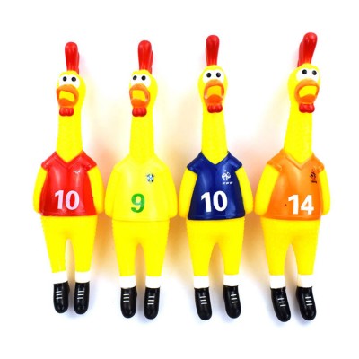 Funny screaming chicken toy rubber chew chicken toy squeaky