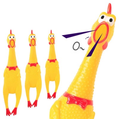 Rubber chicken toys squeaky bite chew dog toy chicken