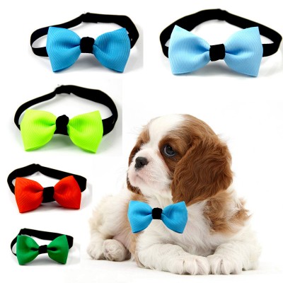 Cheap solid color handmade dog neck ties and bow ties