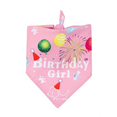 Amazon hotselling single layer birthday dog bandana custom