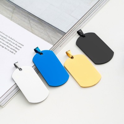 Free design sublimation blank military dogtags stainless