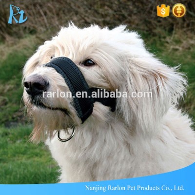 Quick Fit Adjustable Loop Black Nylon Dog Muzzles For Biting