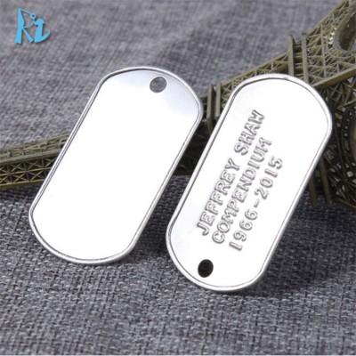 Wholesale customized engraving cheap military dogtags stainless blank