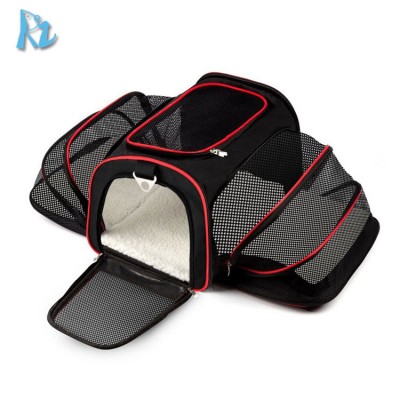 Airline Approved Foldable Sided Expandable Soft Pet Dog Travel Bag