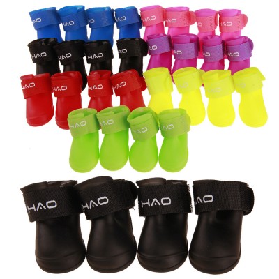 Dog anti slip rain shoes silicone dog shoes waterproof