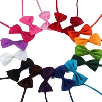 Wholesale pet accessories pure color adjustable cheap dog bow tie